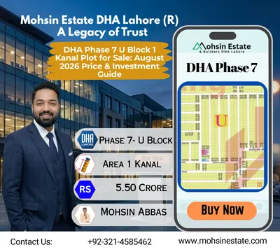 DHA Phase 7 U Block 1 Kanal Plot for Sale August 2026 Price & Investment Guide