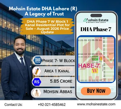 DHA Phase 7 W Block 1 Kanal Residential Plot for Sale – August 2026 Price Update