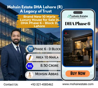 Brand New 10 Marla Luxury House for Sale in DHA Phase 6 – Block D Lahore