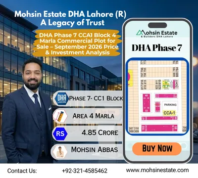 DHA Phase 7 CCA1 Block 4 Marla Commercial Plot for Sale – September 2026 Price & Investment Analysis
