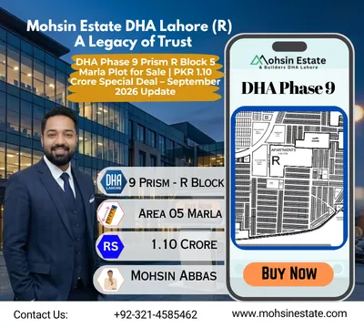 DHA Phase 9 Prism R Block 5 Marla Plot for Sale PKR 110 Crore Special Deal – September 2026 Update