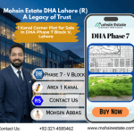 1 Kanal Corner Plot for Sale in DHA Phase 7 Block V Lahore