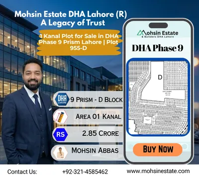 1 Kanal Plot for Sale in DHA Phase 9 Prism Lahore
