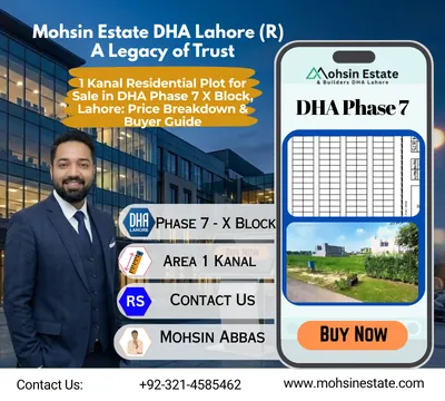1 Kanal Residential Plot for Sale in DHA Phase 7 X Block Lahore Price Breakdown & Buyer Guide