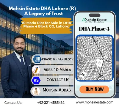 10 Marla Plot for Sale in DHA Phase 4 Block GG Lahore