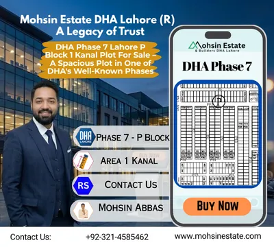 DHA Phase 7 Lahore P Block 1 Kanal Plot For Sale – A Spacious Plot in One of DHA's Well-Known Phases