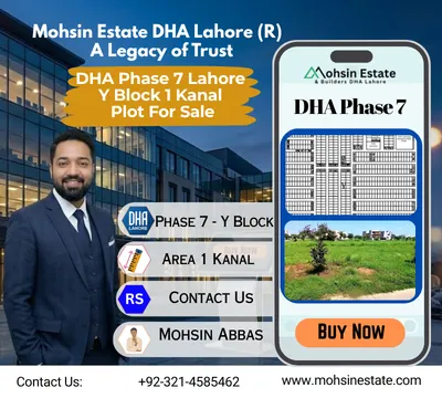 DHA Phase 7 Lahore Y Block 1 Kanal Plot For Sale