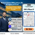 DHA Phase 9 Prism A Block 1 Kanal Hot Location Plot for Sale