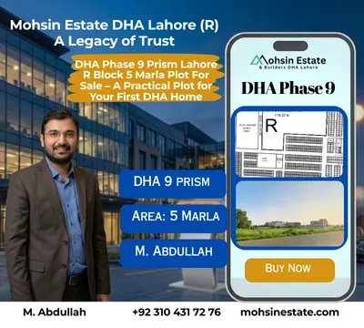 DHA Phase 9 Prism Lahore R Block 5 Marla Plot For Sale – A Practical Plot for Your First DHA Home