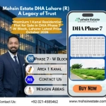 Premium 1 Kanal Residential Plot for Sale in DHA Phase 7 W Block Lahore Latest Price October 2026